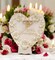 Ceramic 50th Wedding Anniversary - Orchid Flowers Heart Plate and Stand, Gift for Parents, Gift for Her